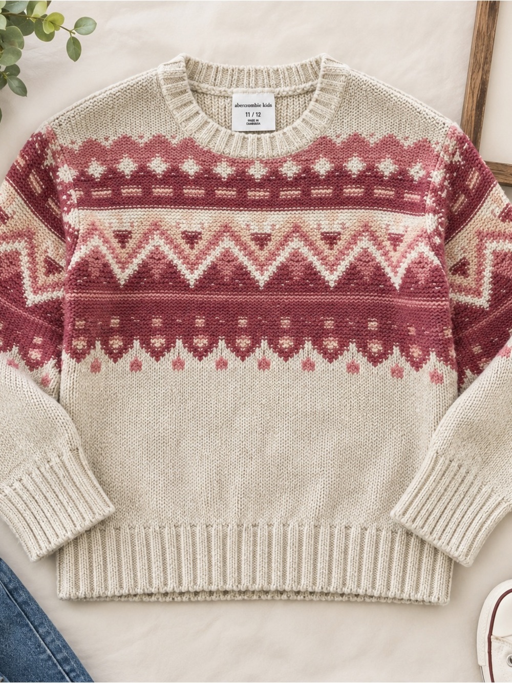Abercrombie Kids Fair Isle Sweater – Size 11/12 - Picture 2 of 8